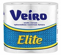 Туалетная бумага Veiro Elite (3-хслойная, 4 рулона) 74017