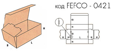 Самосборная коробка FEFCO 0421
