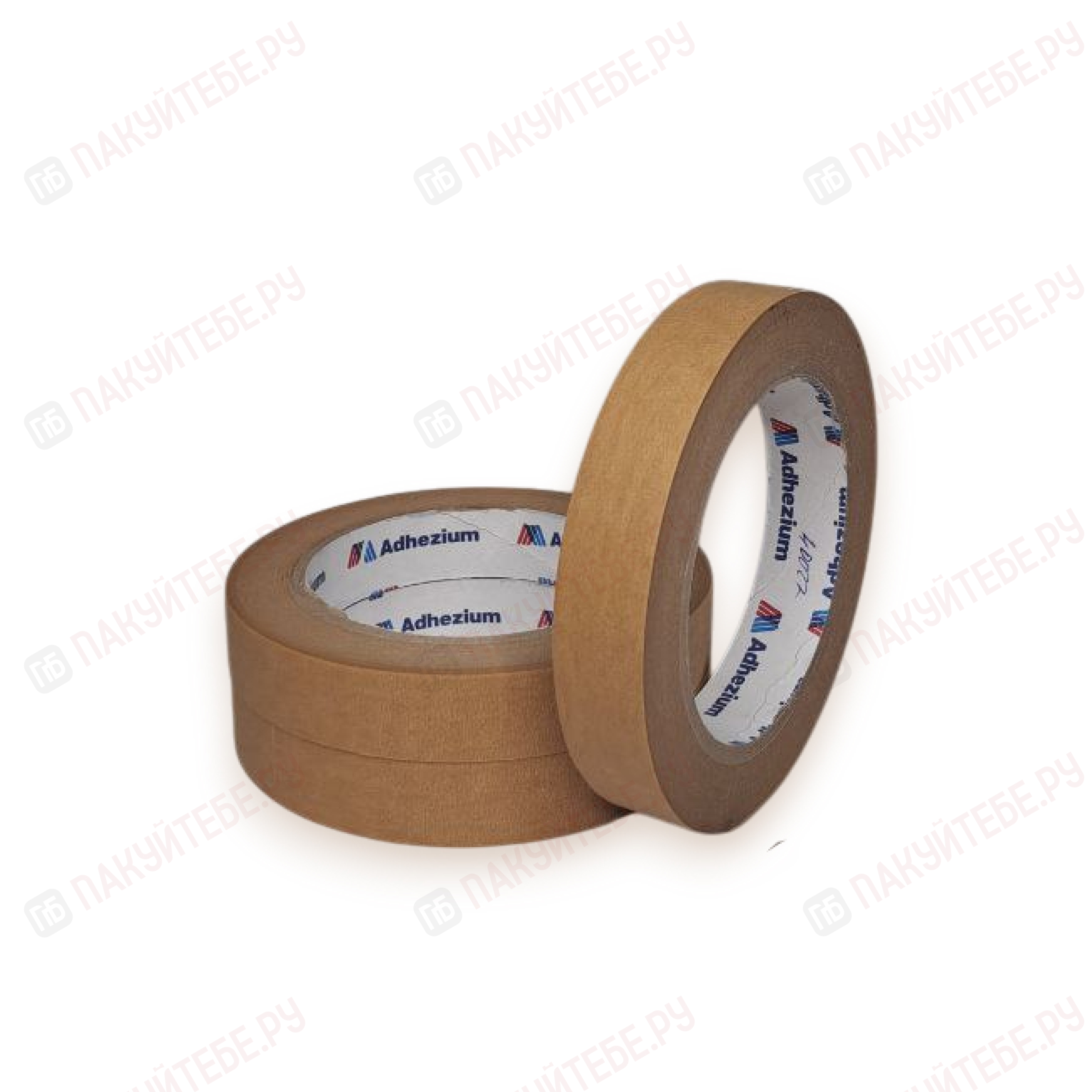 Малярная лента 19мм х 40м (коричневая, термостойкая)