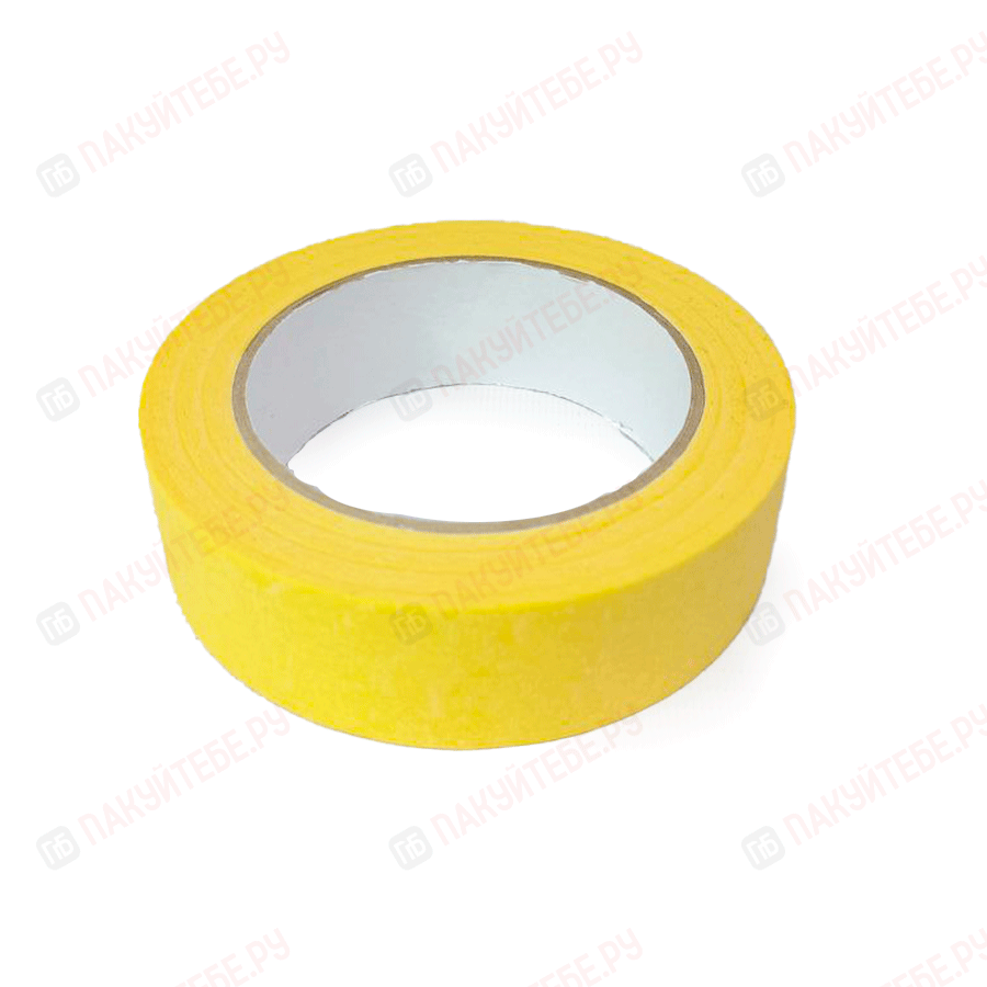 Малярная лента 30мм х 40м (желтая, термостойкая)
