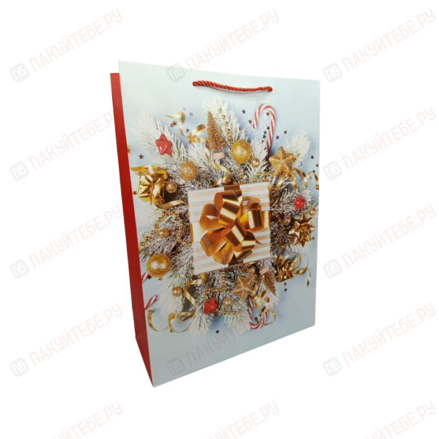Пакет подарочный "Новогодний" 30х41,5х12см