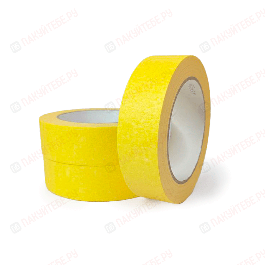 Малярная лента 30мм х 40м (желтая, термостойкая)