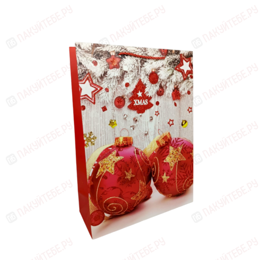 Пакет подарочный "Новогодний" 30х41,5х12см