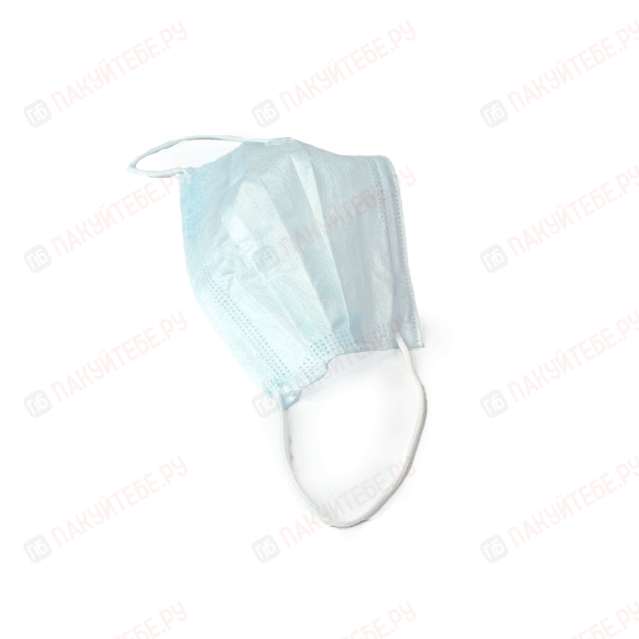 Маска 3х слойная с носовым фиксатором (упак. 50шт)